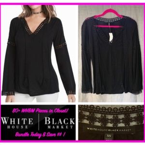 WHBM Long Sleeve Boho Top
